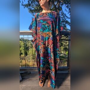 Floral Multicolor Kaftan Dress